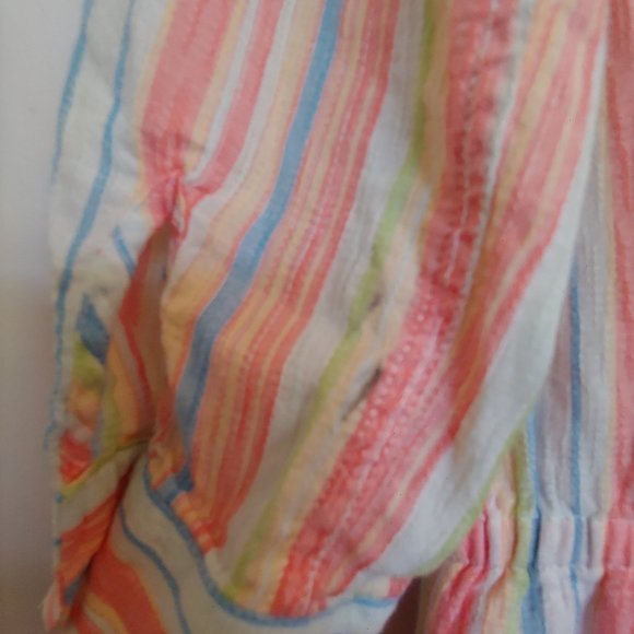 Tommy Hifiger long sleeve button down stripe dress with drawstring XS - Picture 8 of 13